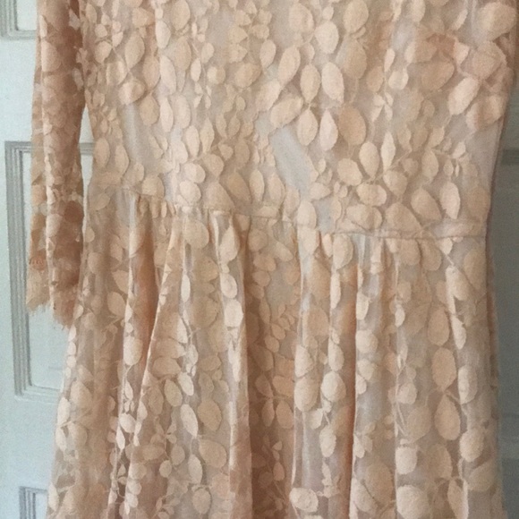 FREE PEOPLE • Peach Lace Dress - Picture 3 of 4